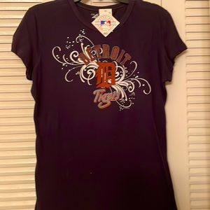 Detroit tigers top with silver Rhinestones.